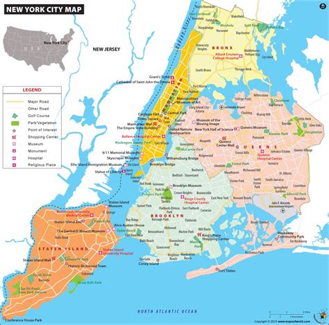 Map of New York City | New york city map, Nyc map, Map of new york