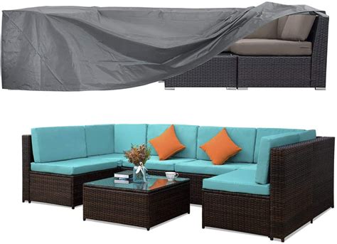 STARTWO Waterproof Patio Furniture Covers Durable 420D Outdoor Furniture Covers with 4 Windproof ...