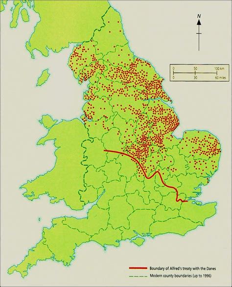 Viking Archaeology - Place-Names in the Danelaw | Ancient maps, European map, Viking history