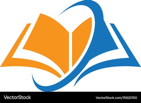 Book education arrow logo Royalty Free Vector Image