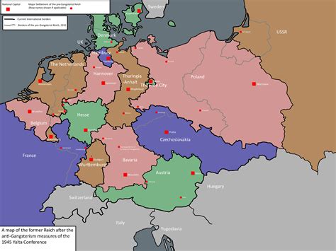 A sketchmap of the outcome of the Yalta Conference on the Consequences ...