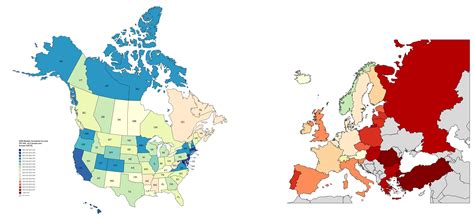 Median household income in US/Canada and Europe (USD, PPP 2020) : r/MapPorn