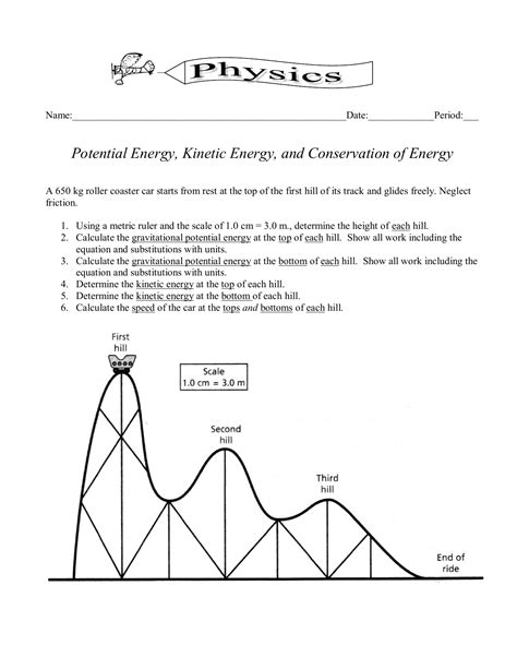 Potential And Kinetic Energy Roller Coaster Worksheet — db-excel.com