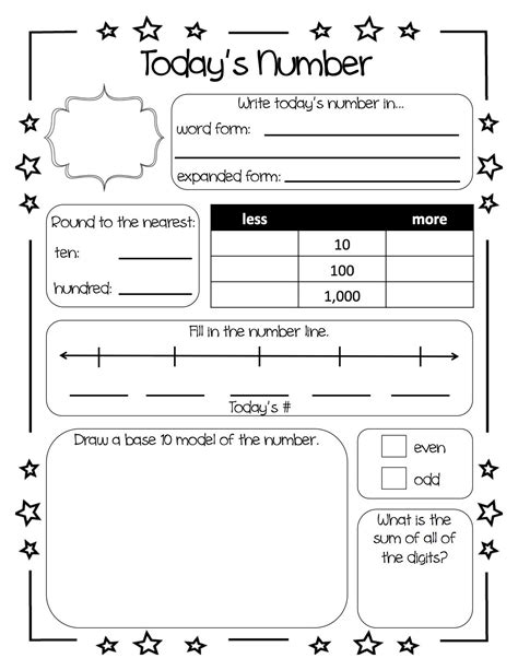 Free Printable Number Of The Day Worksheets - Free Printable