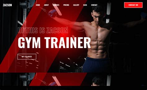 Gym Website Template Contoh Gambar Template - vrogue.co