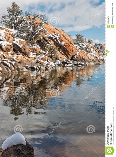 Winter at Watson Lake stock photo. Image of winter, landscape - 89711476