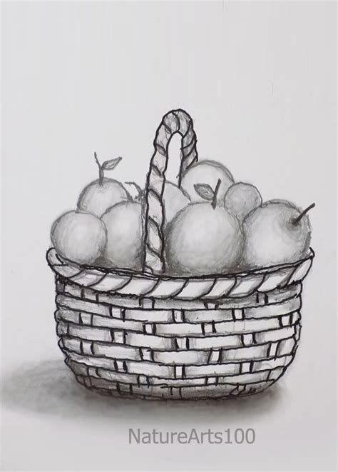 Still life Pencil Shading, Draw a Basket , Easy Sketch still-life ...