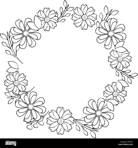 Flower crown drawing hi-res stock photography and images - Alamy