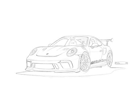 PORSCHE 911 GT3 RS SKETCH TIME-LAPSE :: Behance