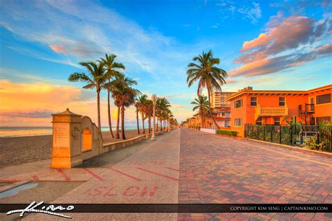 Hollywood Beach Oceanfront Broadwalk Resots | Royal Stock Photo