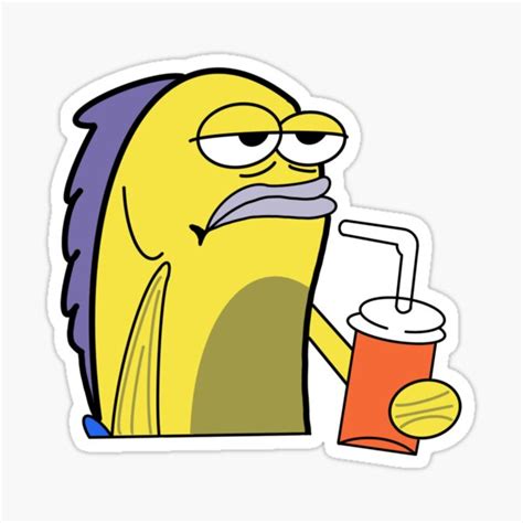 "Spongebob Fish Character" Sticker for Sale by Naomi Byrne | Redbubble