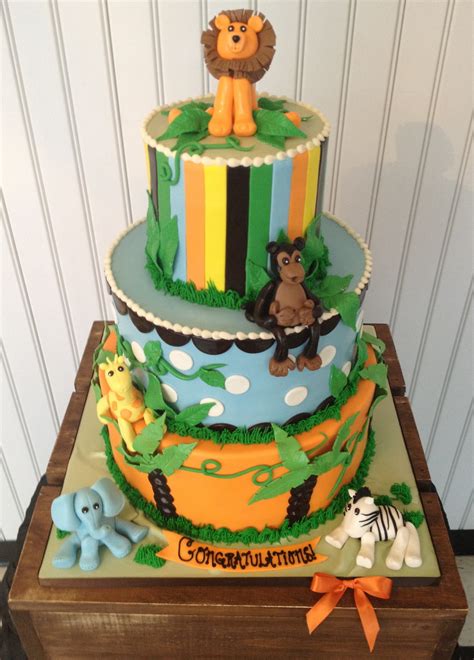 Safari Baby Shower Cake - CakeCentral.com