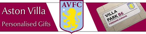 Aston Villa Gifts. Personalised Official Licenced Football Merchandise