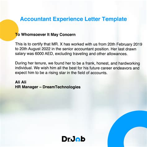 Experience Letter Format (+Tips & Free Word Templates)|Drjobpro.com | Dr.Job Blog