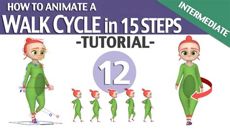 WALK CYCLE IN 15 STEPS ️ ️ ️ TUTORIAL #12 (Intermediate level) - YouTube