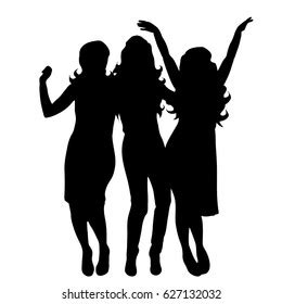 Women Friends Silhouette Clipart