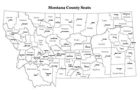 MAP OF MONTANA WITH COUNTIES AND CITIES - ToursMaps.com