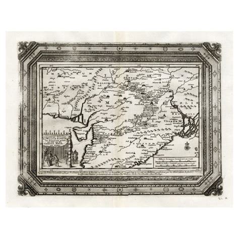 Rare Antique Map of the Moghul Empire, ca.1725 For Sale at 1stDibs