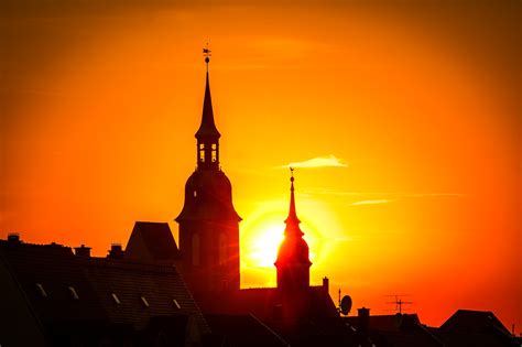 Download free photo of Sunset, city, silhouette, architecture, dusk ...