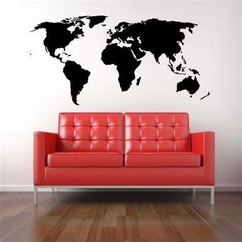 Large World Map Vinyl Wall Decal by MyaAddisyn on Etsy