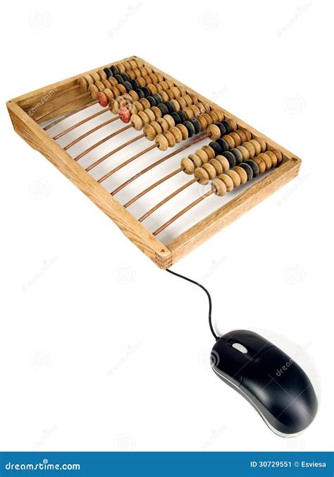 Mathematical Calculator Abacus with Computer Mouse Stock Image - Image ...