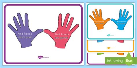 Kind Hands Posters | Behavior Management | Twinkl USA