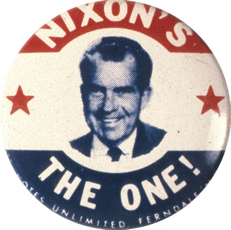 Richard Nixon 1968 presidential campaign buttons - Fonts In Use