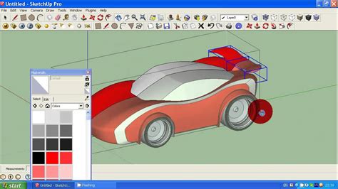 how to make simple car in Google Sketchup tutorial 2 - YouTube