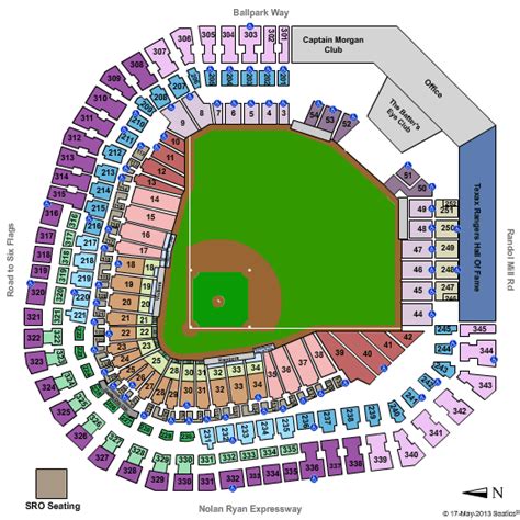 texas rangers ballpark seating map | Brokeasshome.com