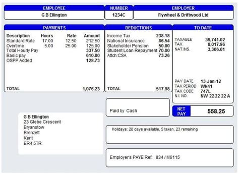 7 Payslip Templates - Excel PDF Formats