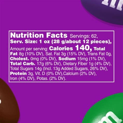 M&M'S Peanut Milk Chocolate Candy, featuring Purple Candy Bulk Jar (62 ...