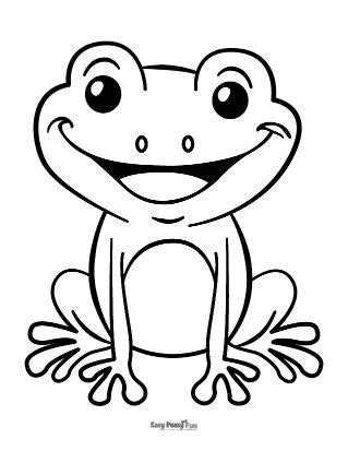 Frog Coloring Pages – 30 Printable Coloring Pages - Easy Peasy and Fun