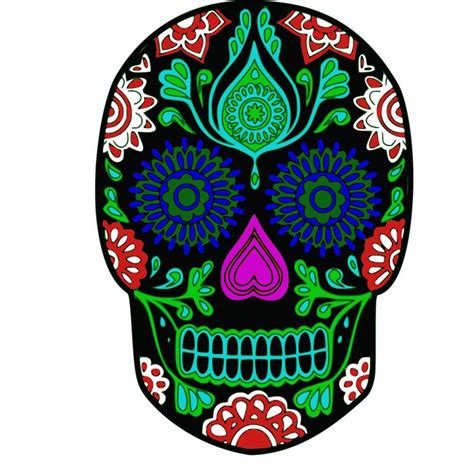 sugar skull clipart print - Clipground