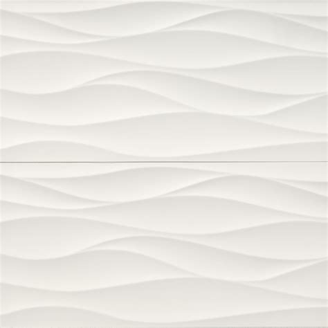 Bring beautiful movement to your walls with the Mar White Matte ceramic wall tile. At 12" x 36 ...