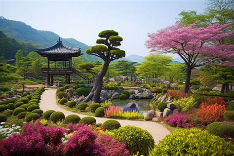 Teimun Garden South Korea Park Beautiful Flower Garden Background ...