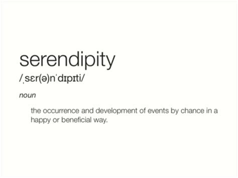 "SERENDIPITY DEFINITION" Art Prints by lyshoseok | Redbubble