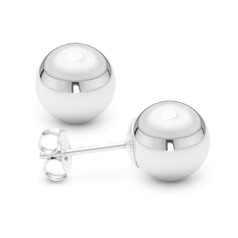 14K White Gold Ball Stud Earrings, 5mm - Walmart.com