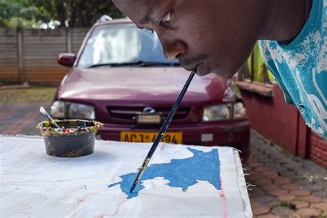 Zimbabwean Paints Landscape