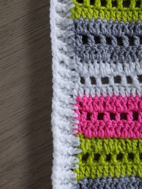 Bright Neon Modern Crochet Baby Blanket - Etsy