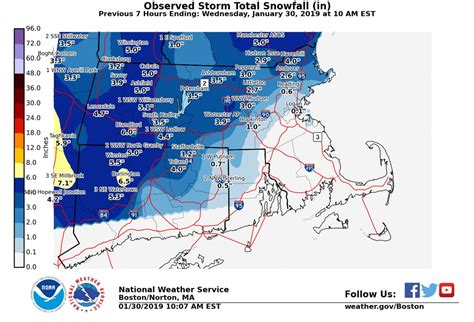 How much snow did we get? Snowfall totals for Jan. 30 in Massachusetts - masslive.com