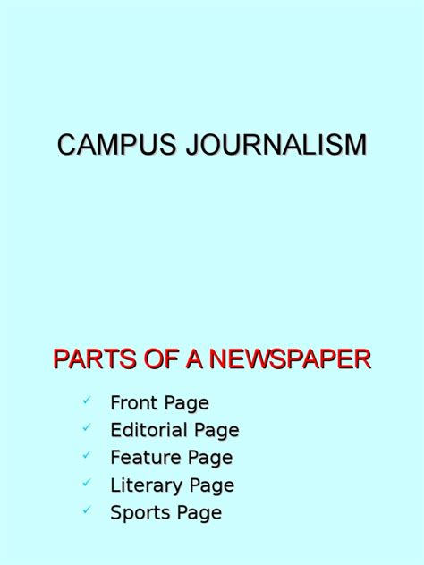 Campus Journalism | Page Layout | Publishing