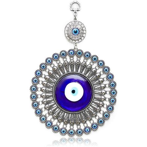 Circular Evil Eye Wall Hanging Turkish Amulet Decoration (Blue Glass, 5 Inches) - Walmart.com ...