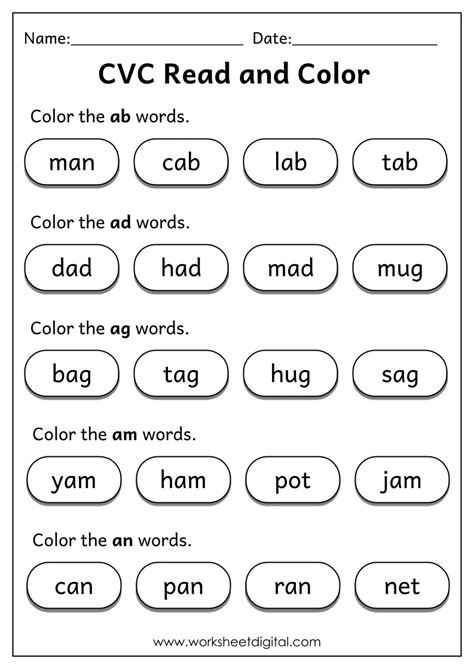 CVC Words Worksheets | Engaging Phonics Activities for Kids