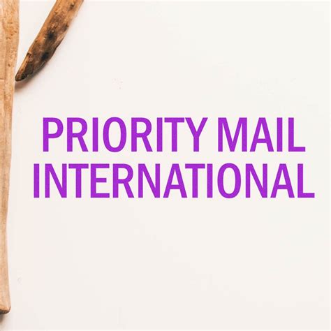 Large Priority Mail International Rubber Stamp | Engineer Seal Stamps