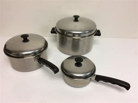 Lo-Heet Vollrath Cookware Set 1 & 3 Quart Pans 6 Quart Stock Pot All ...