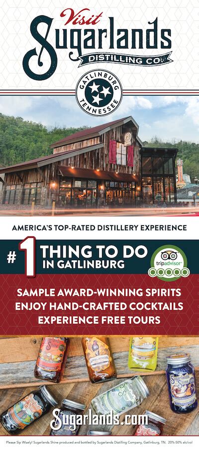 Sugarlands Distilling Company in Gatlinburg TN - Coupons available!