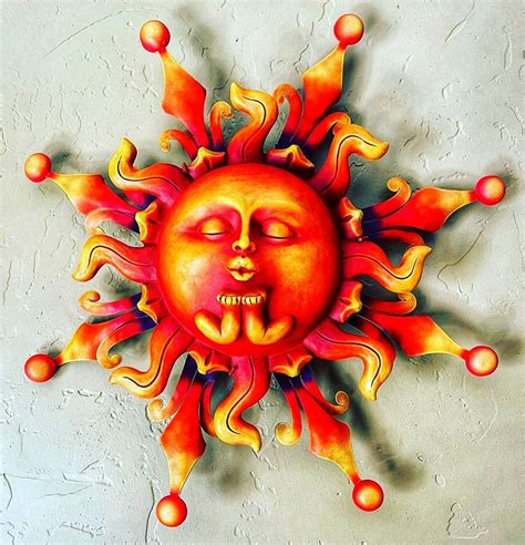 Sun Wall Art - Blowing Sunface with Hands Wall Decor-Medium – Decor Unique