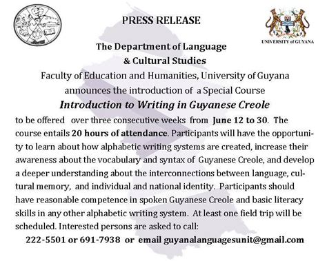 Introduction to Writing in Creolese – The Guyanese Languages Unit