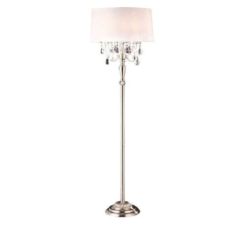 Crystal Silver Floor Lamp