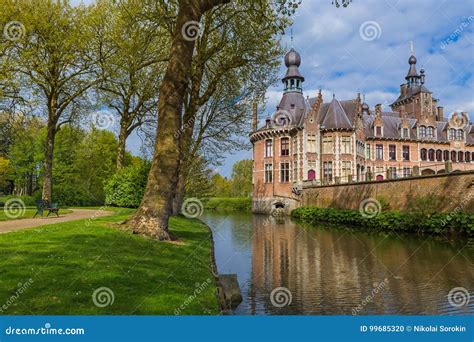 Ooidonk Castle in Belgium stock photo. Image of fort - 99685320